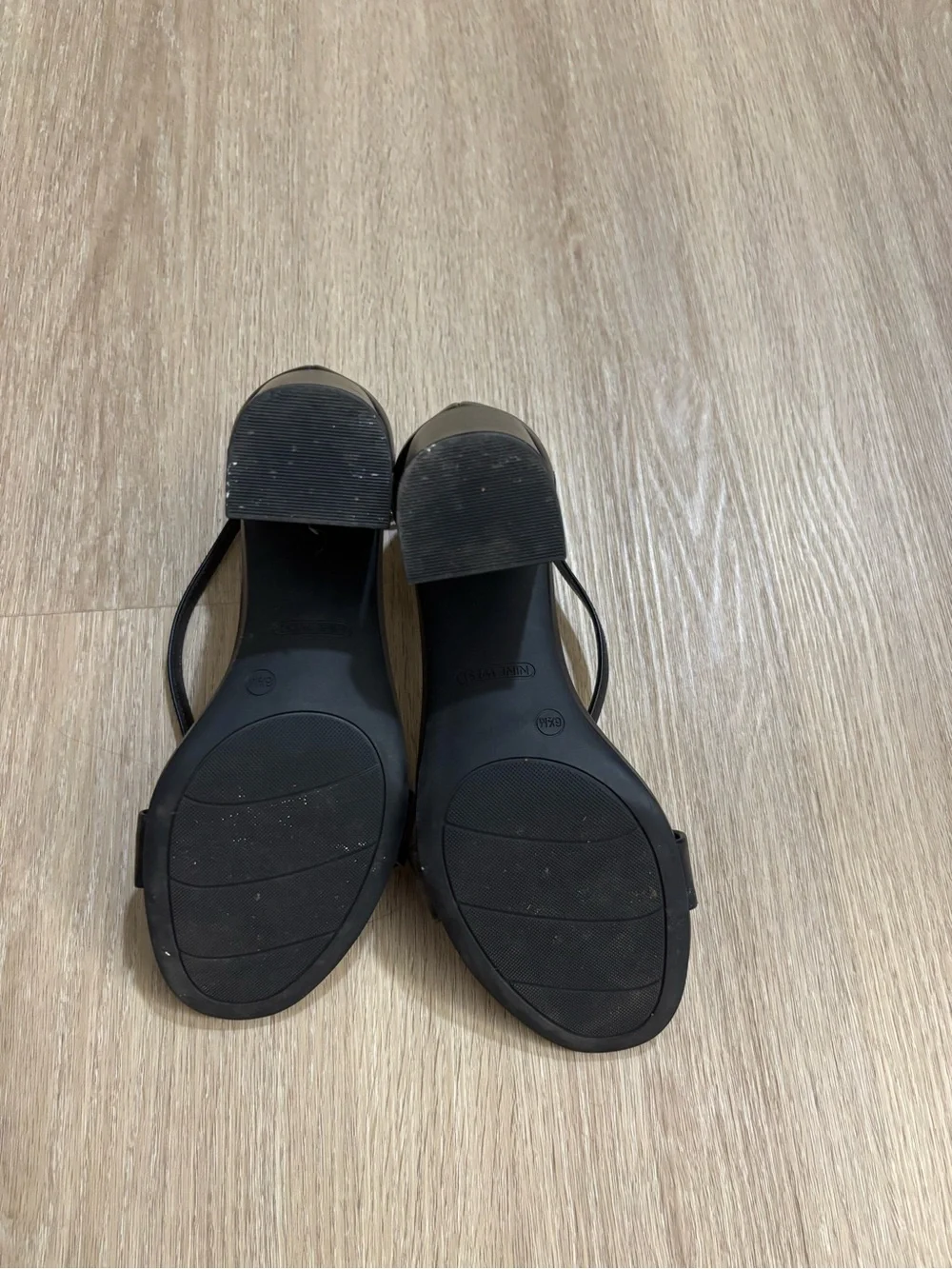 Nine West Black Open-Toe Ankle-Strap Block Heels